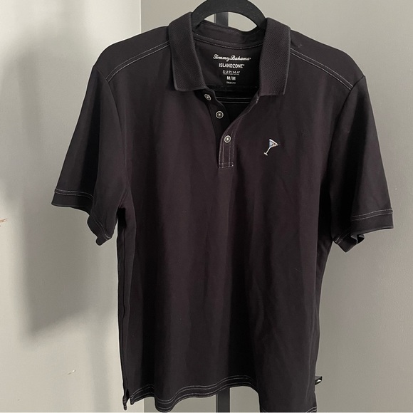 Tommy Bahama Black Trim Fit Limited-Edition Party Polo Size Medium - Picture 2 of 5